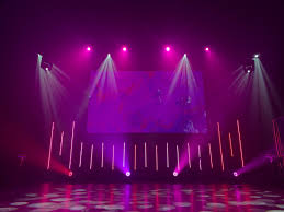Music stage with lights